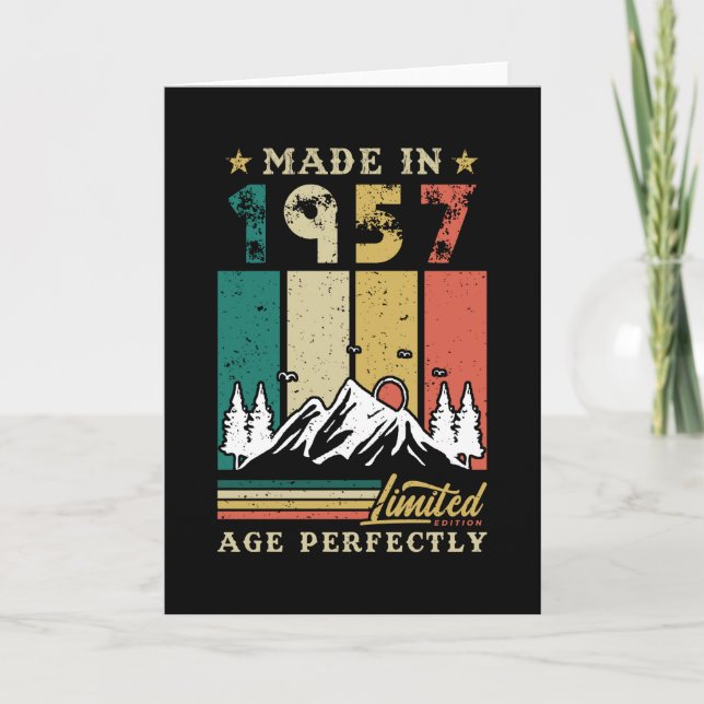 Carte Anniversaire Vintage de 1957 (Devant)