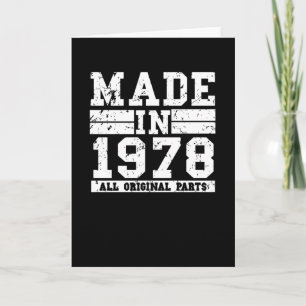 Carte Anniversaire Vintage de 1978