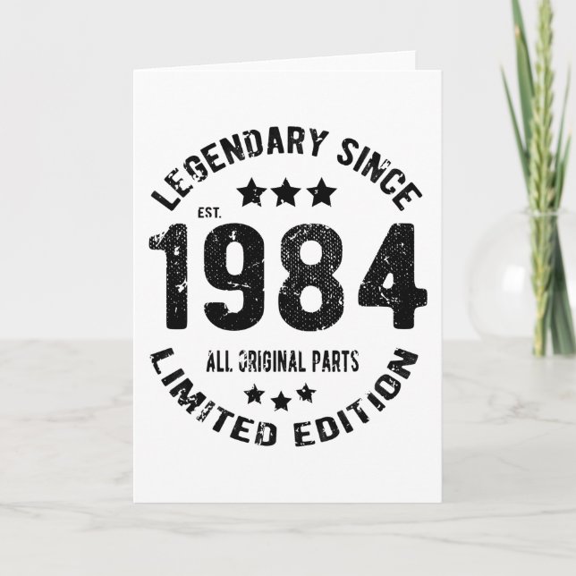 Carte Anniversaire Vintage en 1984 (Devant)