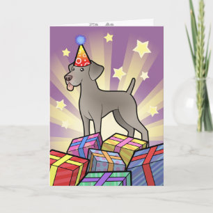Carte Anniversaire Weimaraner