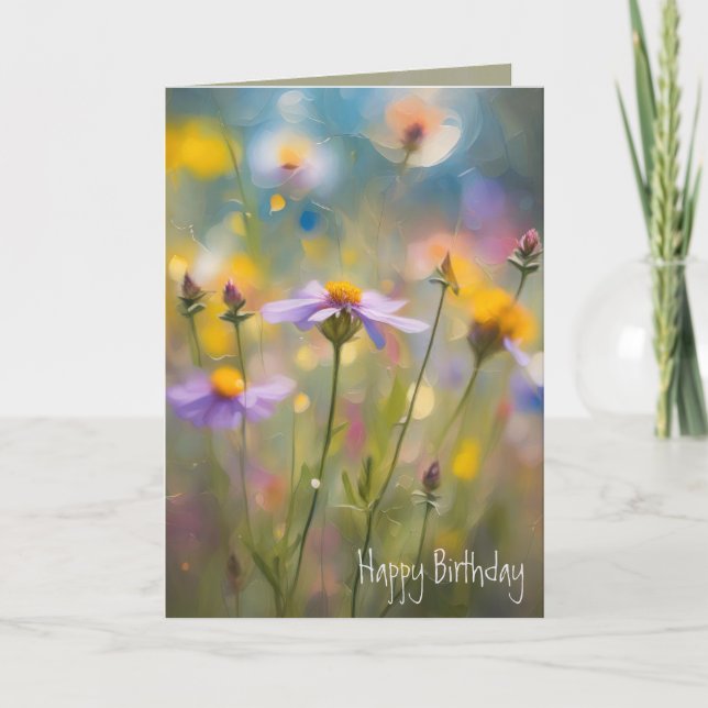 Carte Anniversaire Whimsy Fleur sauvage (Devant)