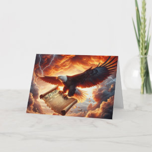 Carte AnniversaireAigle Bald S'enflammer avec la Constit