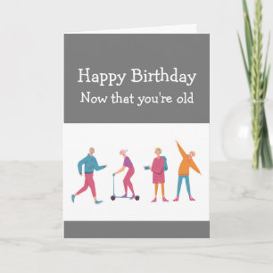 Carte Anniversaires Amusement L'esprit dit oui le corps 