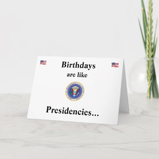 Carte Anniversaires et présidents
