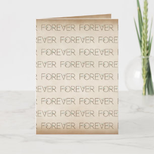 Carte anniversary forever floral font texturon brown