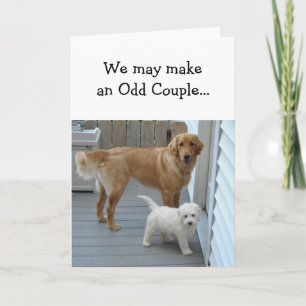 Carte Anniversary partenaire Sweetheart with Cute Dog Hu