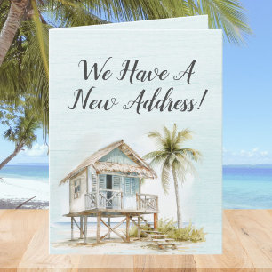 Carte Annonce de déménagement de maison de plage au coco