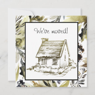 Carte Annonce de déménagement dessiné contemporain