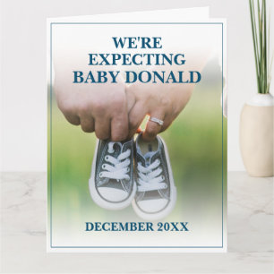 Carte Annonce de grossesse avec chaussures de bébé