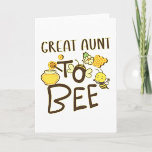 Carte Annonce de grossesse de Grande Tante To Bee Encein
