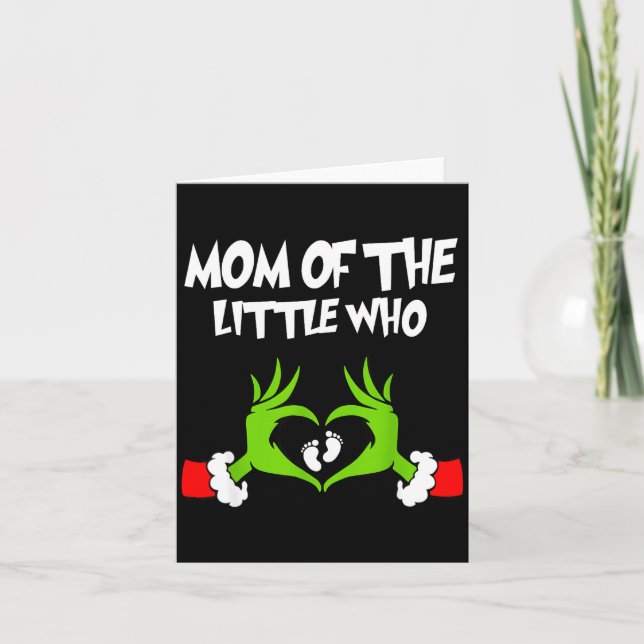 Carte Annonce de grossesse drôle de Noël Maman de l'enfa (Devant)