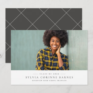 Carte Annonce simple classique de graduation photo