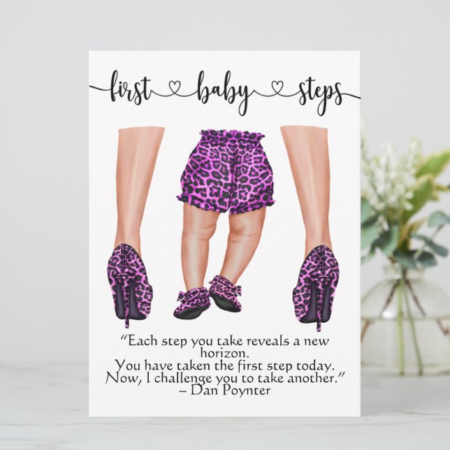 Carte Annonces des premières étapes pour bébés (Debout devant)