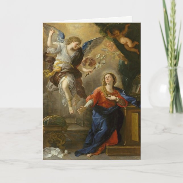 Carte Annonciation catholique de la Sainte Vierge Marie (Devant)