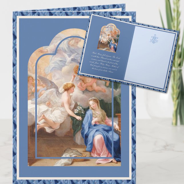 Carte Annonciation catholique Vierge Marie avec Ange (Créateur téléchargé)