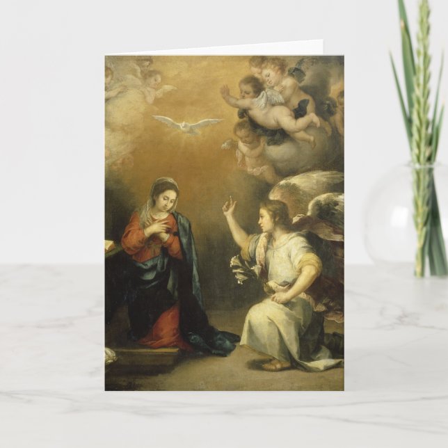 Carte Annonciation Marie et Archange Gabriel Beaux-Arts (Devant)