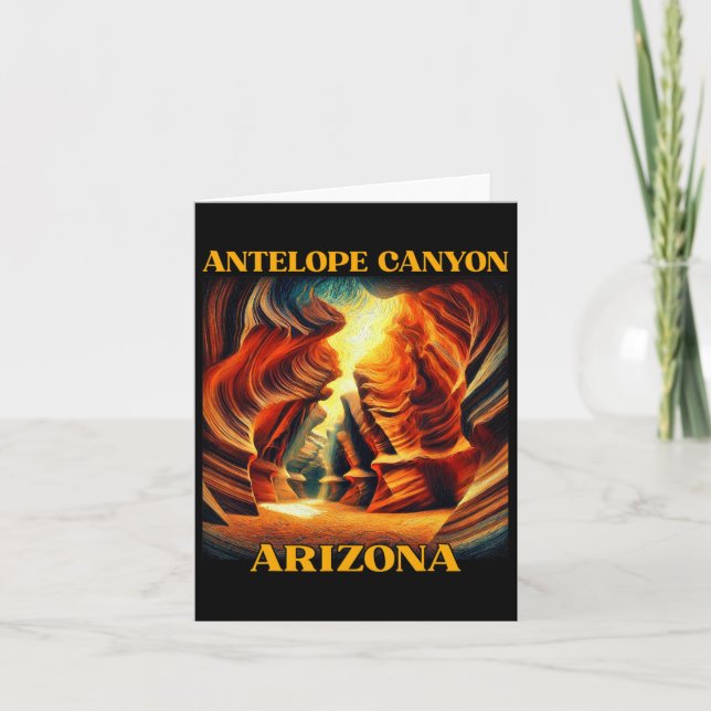 Carte Antelope Canyon Arizona Randonnée Camping (Devant)