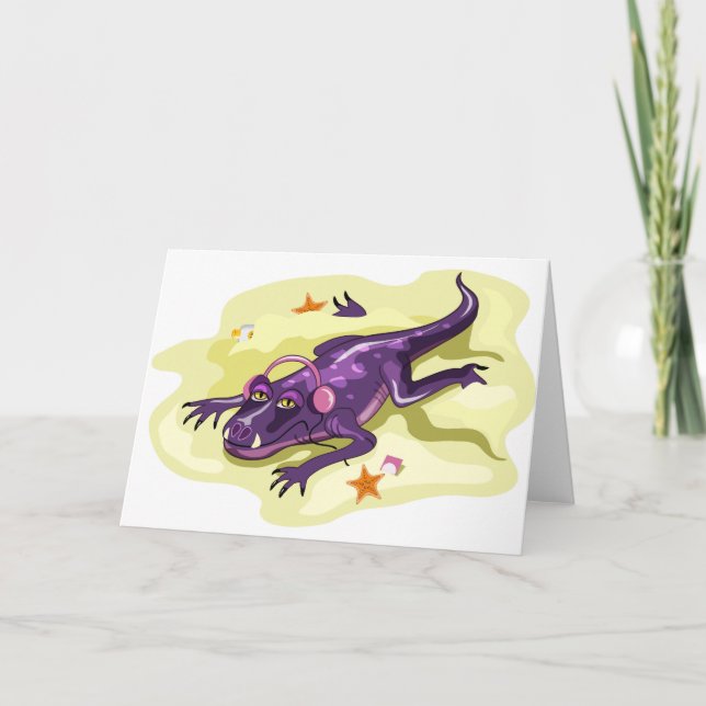 Carte Anteosaurus Bain De Soleil Avec Casque. (Devant)