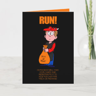 Carte Anti-Démocrate politiques drôles Halloween