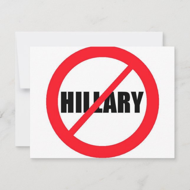 Carte Anti-Hillary Clinton (Devant)