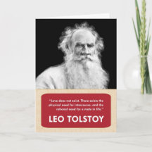 Carte anti-Saint-Valentin Leo Tolstoï