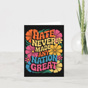 Carte Anti Trump Floral Democratique Président libéral