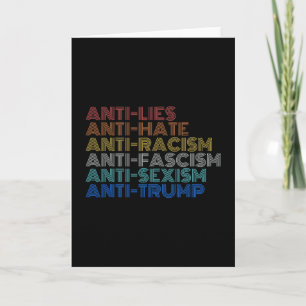 Carte Anti Trump Haine Mensonges Racisme Fascisme Isme R