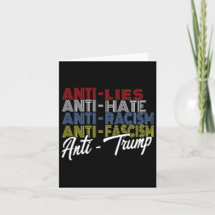 Carte Anti Trump Hate Mies Et Fascisme Résistent Au Vote