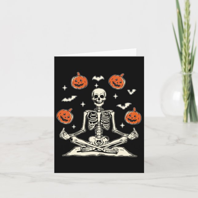 Carte Anti Trump Skeleton Halloween Long Sleeve  (Devant)