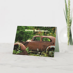 Carte Antique Car Anniversaire