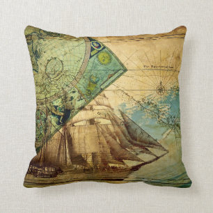 Carte antique - coussin
