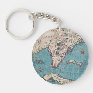 Carte antique de la Floride et du Cuba