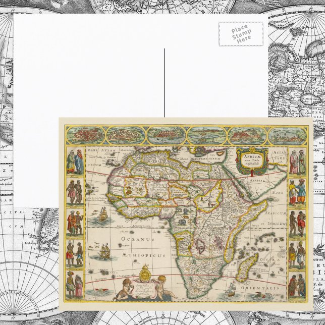 Carte antique de l'Afrique par Hondius et Jansson (Créateur téléchargé)