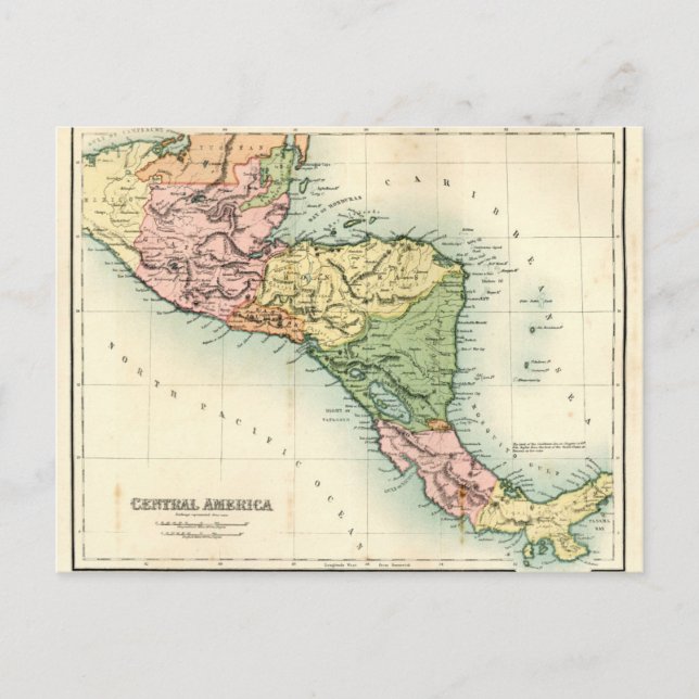Carte antique de l'Amérique centrale (Devant)