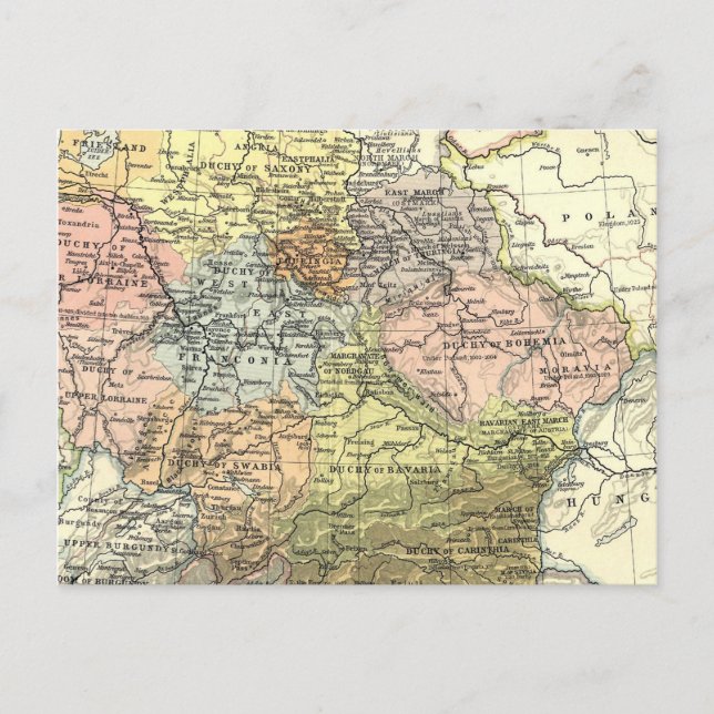 Carte antique de l'Europe de l'Est (Devant)