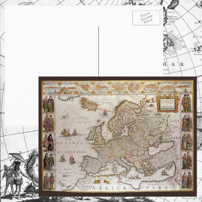 Carte antique de l'Europe par Willem Jansz Blaeu,  (Créateur téléchargé)