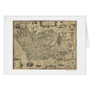 Carte antique de l'Irlande Ortelius dessinée par