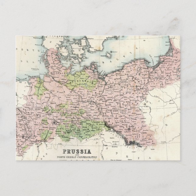 Carte antique de Prusse (Devant)