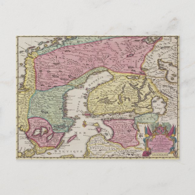 Carte antique de Suède 2 (Devant)