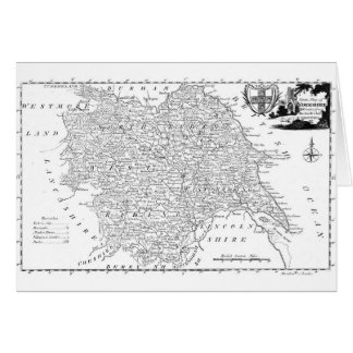 Carte antique de Yorkshire 1786