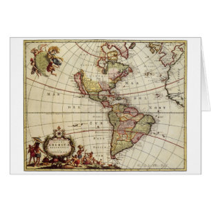Carte antique des Amériques par Johannes De Ram