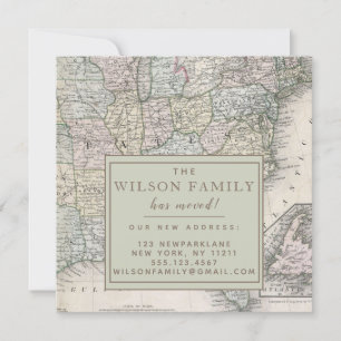 Carte antique des États-Unis Faire-part mobile