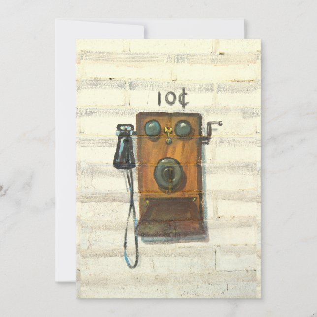 carte antique d'invitation de téléphone payant (Devant)