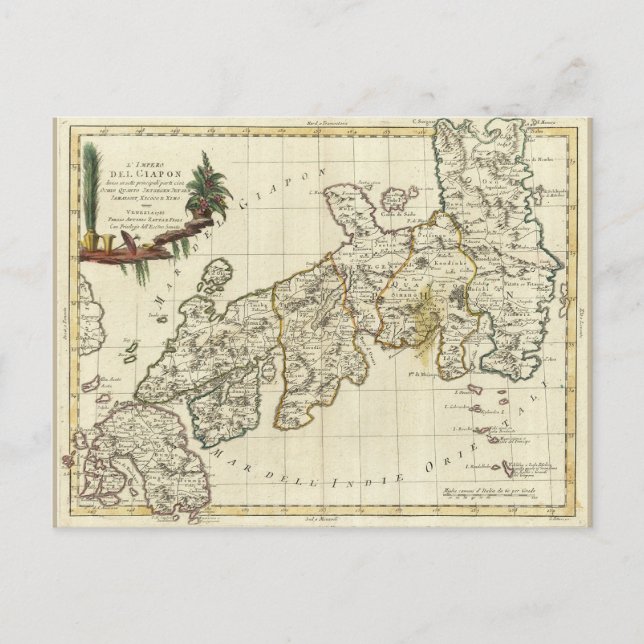 Carte antique du Japon de 1785 (Devant)