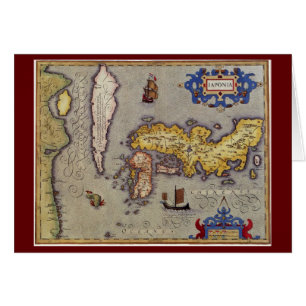 Carte antique du Japon par Mercator et Hondius