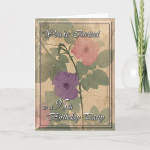 Carte Antique Dusty Rose 95e anniversaire