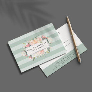 Carte Antique Floral Logo Certificat cadeau