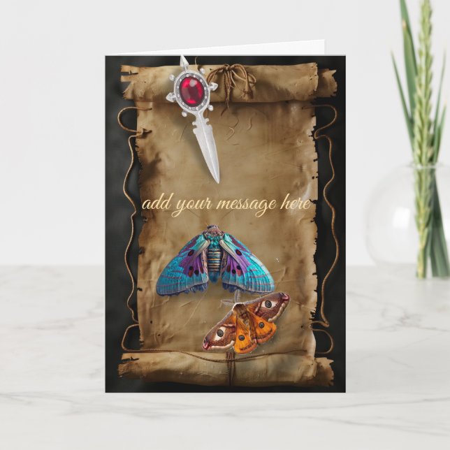 Carte Antique manuscrit gothique (Devant)