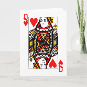 Carte Antique reine de coeur