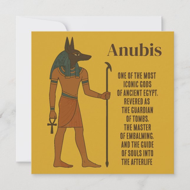 Carte Anubis - Histoire de l'Égypte ancienne (Devant)